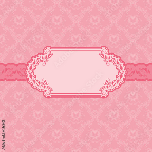Template frame design for greeting card .