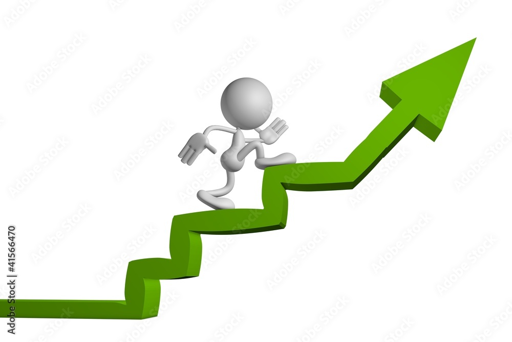 3d people - positive graph 3d people - positive graph