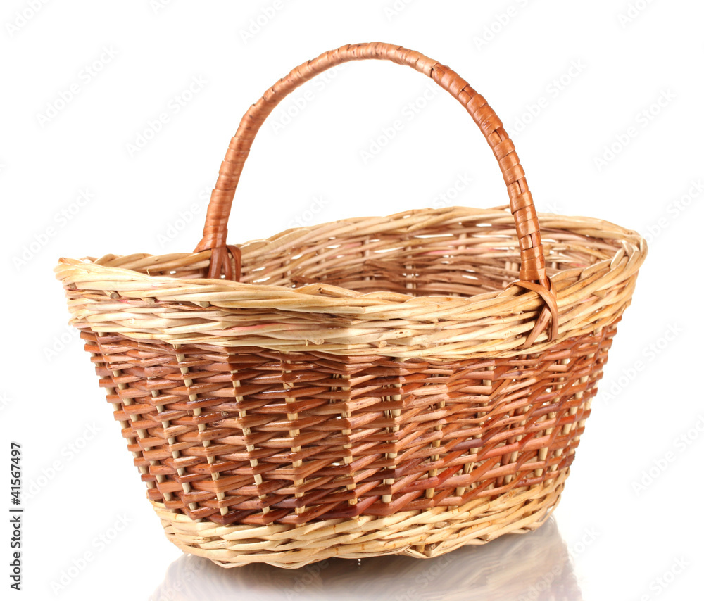 Obraz premium empty basket isolated on white