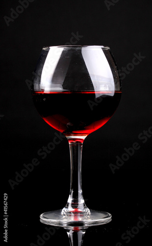 Wineglass isolated on black