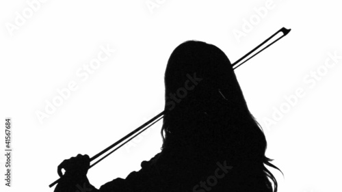 Violinist Silhouette