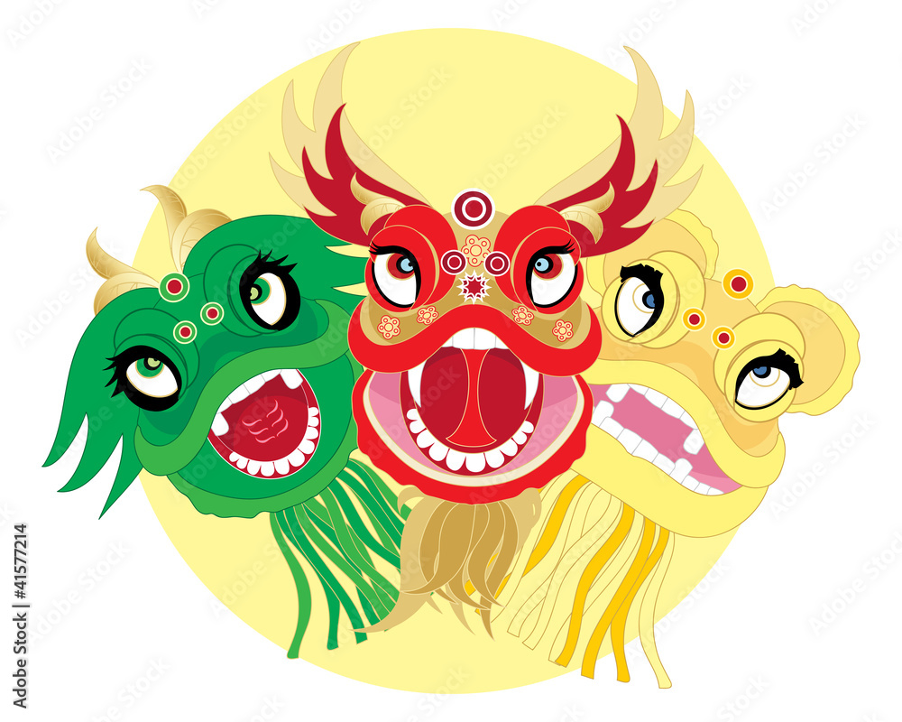 dragon heads dragon heads