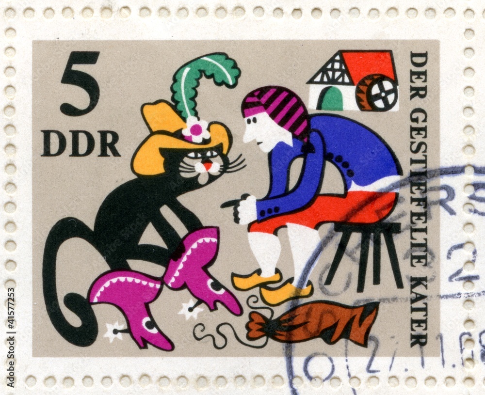 Canceled german stamp 