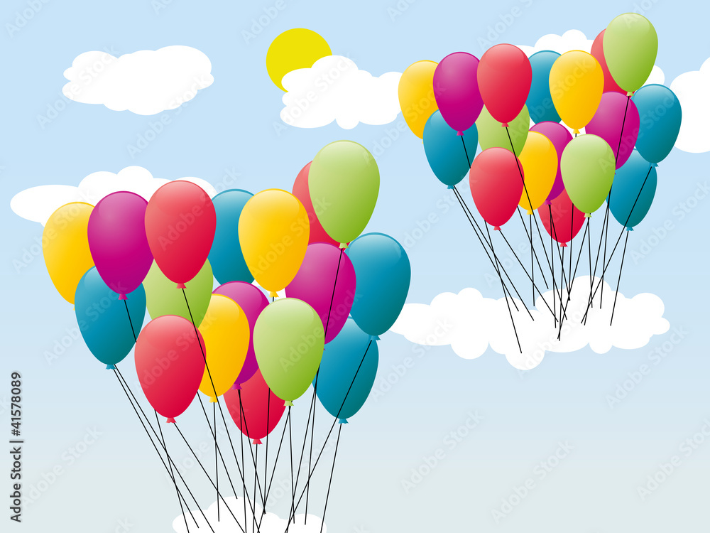 Fototapeta premium Envolée de ballons