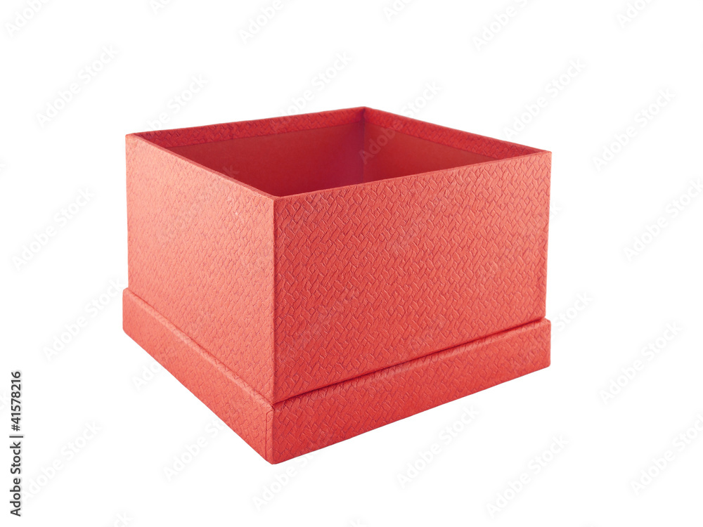 Red box on white background Red box on white background
