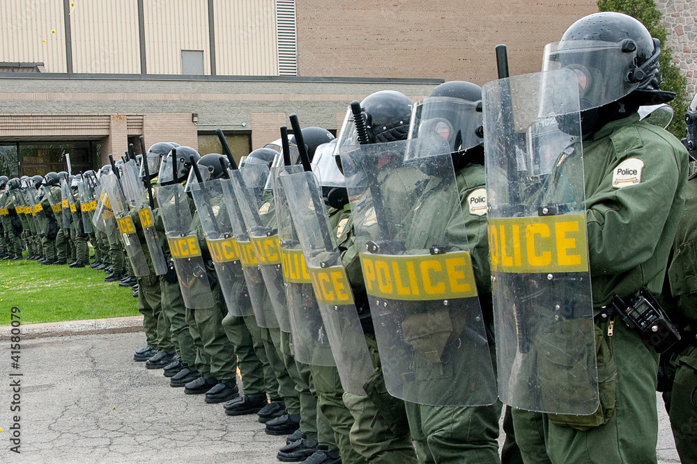 Fotografie Riot police