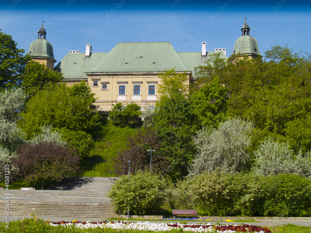 Fototapeta premium Ujazdow Castle (Zamek Ujazdowski), Warsaw, Poland