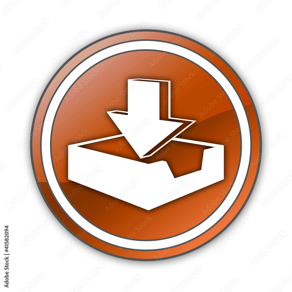 Orange Glossy Button Orange Glossy Button