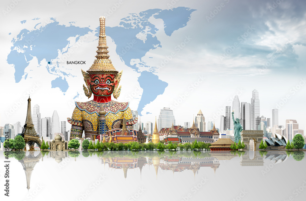 Fototapeta premium Travel concept, bangkok THAILAND