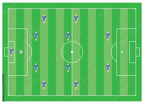 4-4-2 soccer tactical scheme