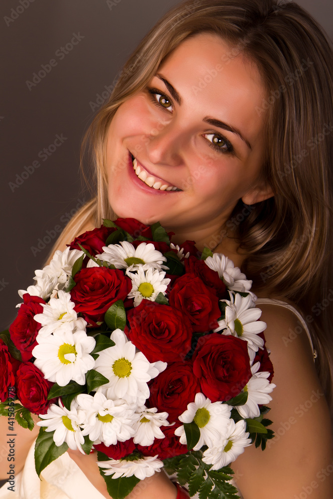 Portrait of a beautiful happy bride Portrait of a beautiful happy bride