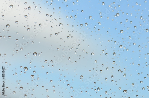 Drops of rain on a window pane as a background