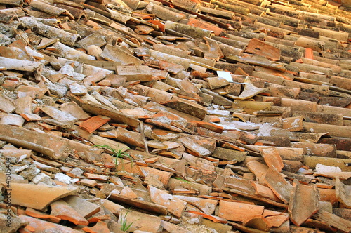 Wallpaper Mural background of old roof tiles Torontodigital.ca