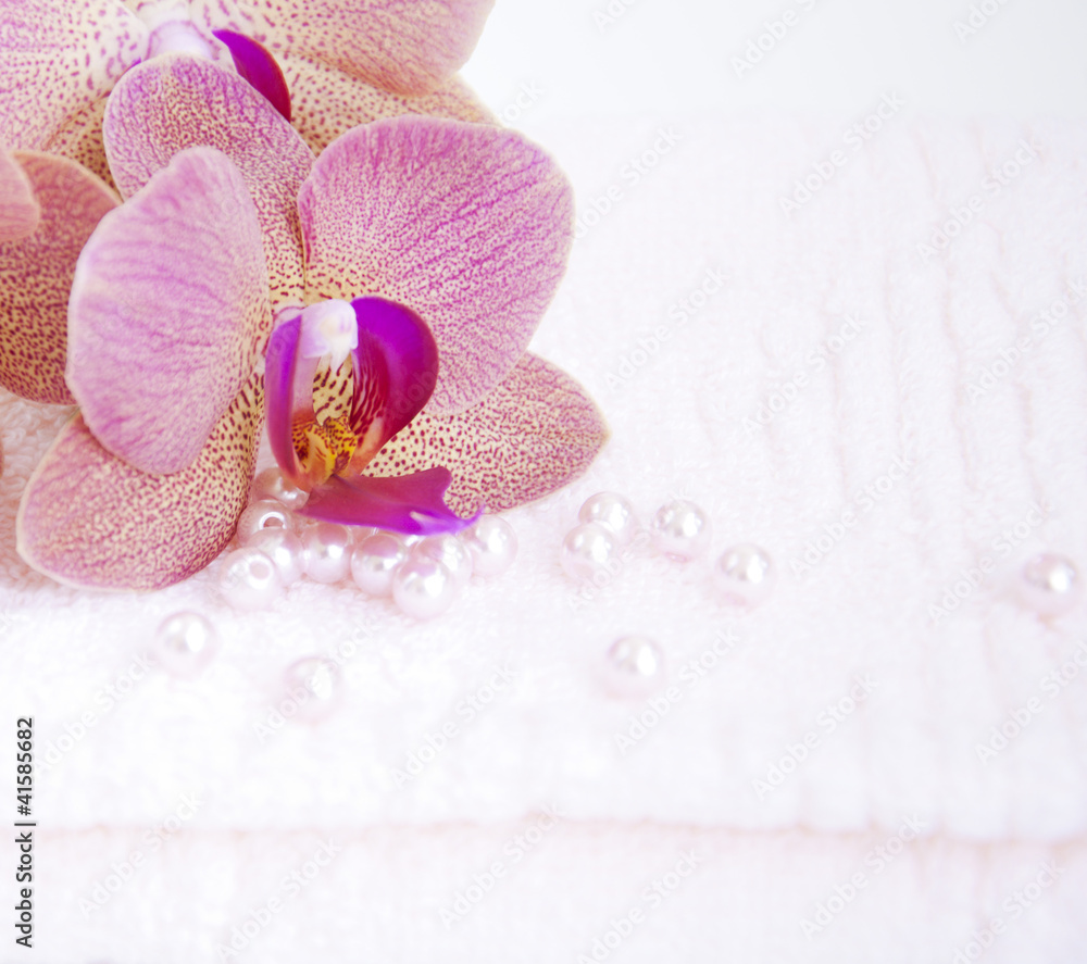 Orchids on Towel Orchids on Towel