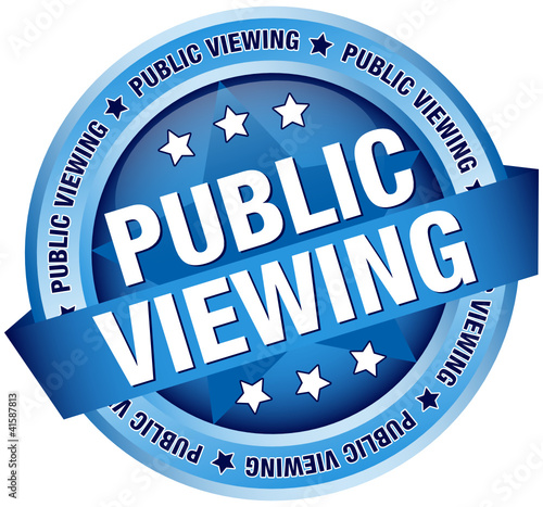Button Banner "Public Viewing" blau