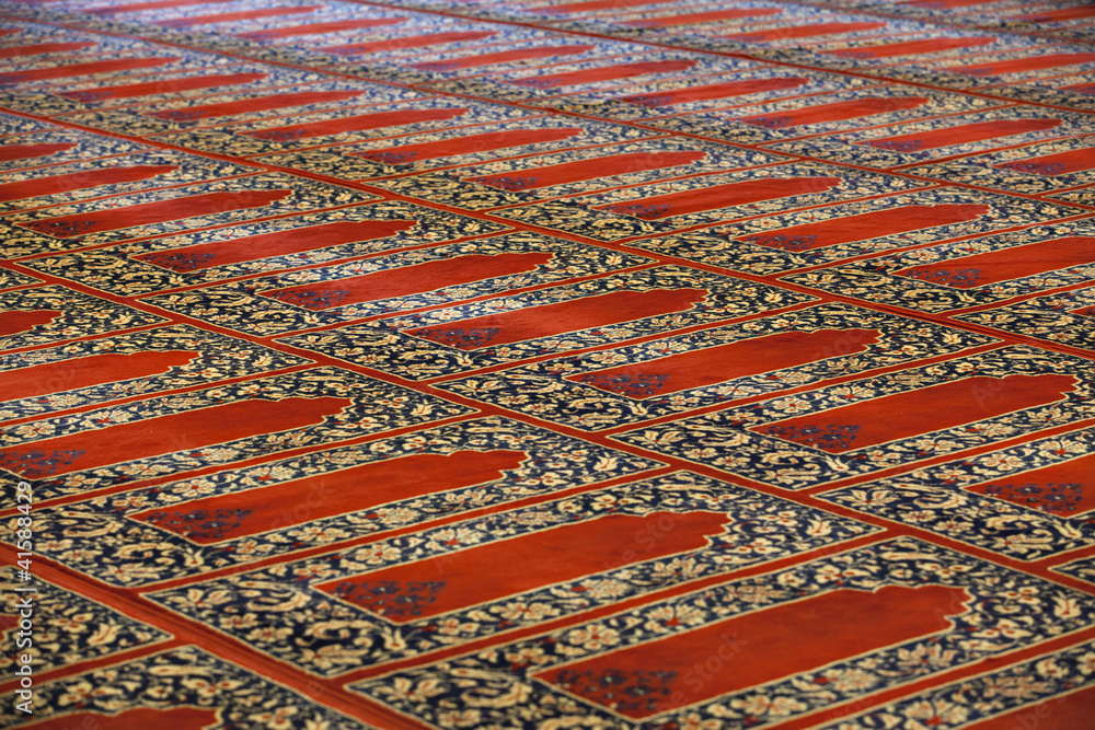 Carpets in Selimiye Mosque, Edirne, Turkey