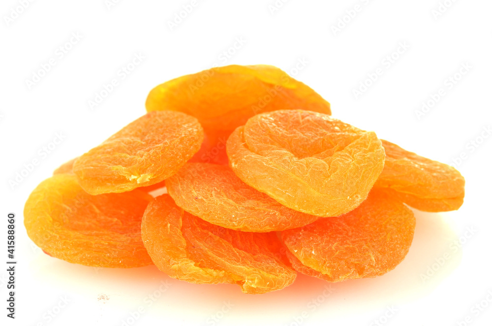 delicious dried apricots isolated on white delicious dried apricots isolated on white