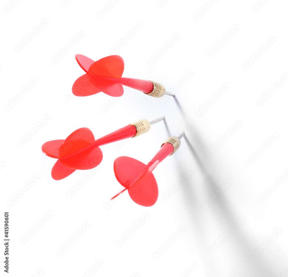 three darts isolated on white three darts isolated on white