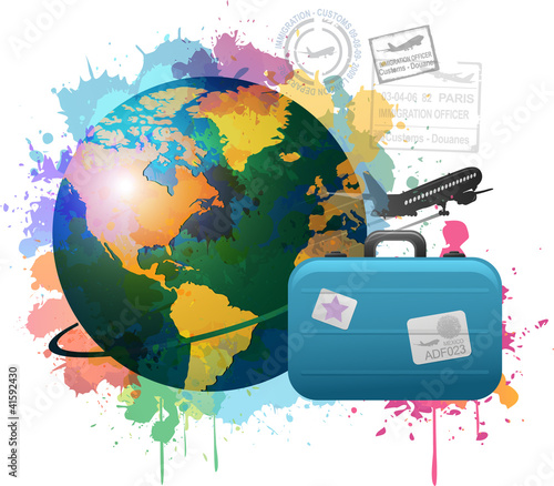Colorful travel concept