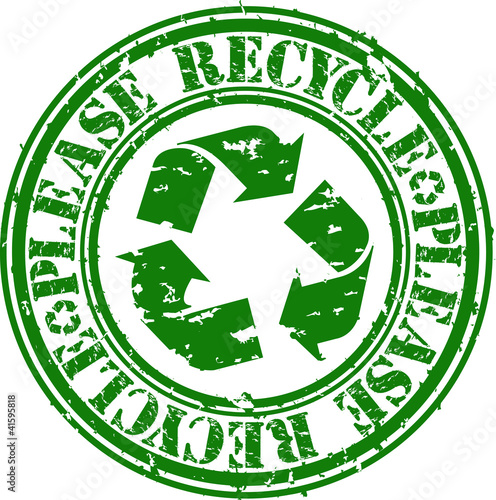 please recycle rubber stamp,