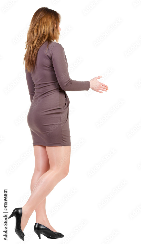 handshake in walking woman's. handshake in walking woman's.
