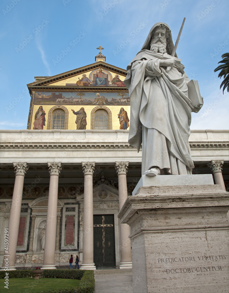 Rome - st. Paul s satatue for st. Paul basilica