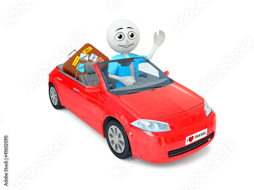 Man in car