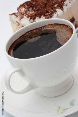 Coffee and tiramisu.