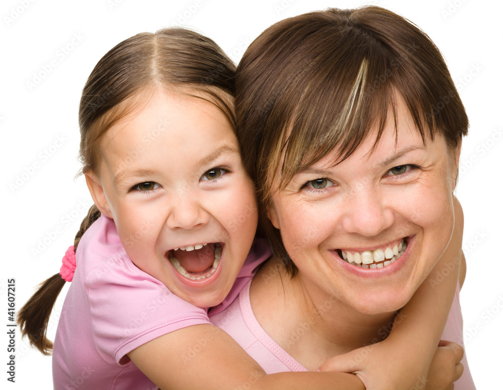 Portrait of a mother and her daughter Portrait of a mother and her daughter