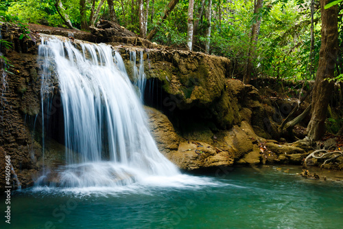 Waterfall in National Park , Kanchanaburi Province , Thailand © SIRIPONG JITCHUM