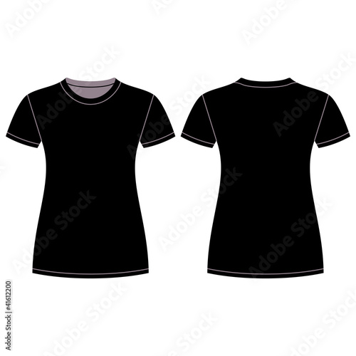 Black t-shirt design template