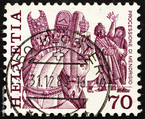 Postage stamp Switzerland 1977 Procession  Mendrisio