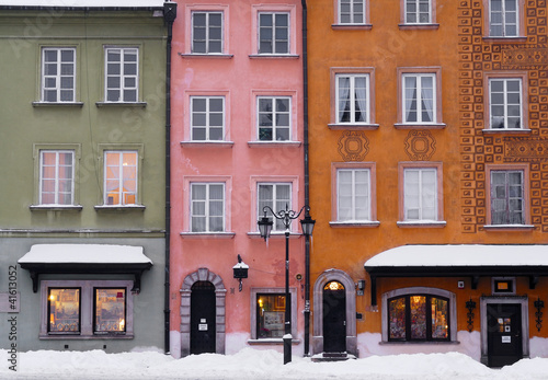 Warsaw Old Town Building Facades. photo