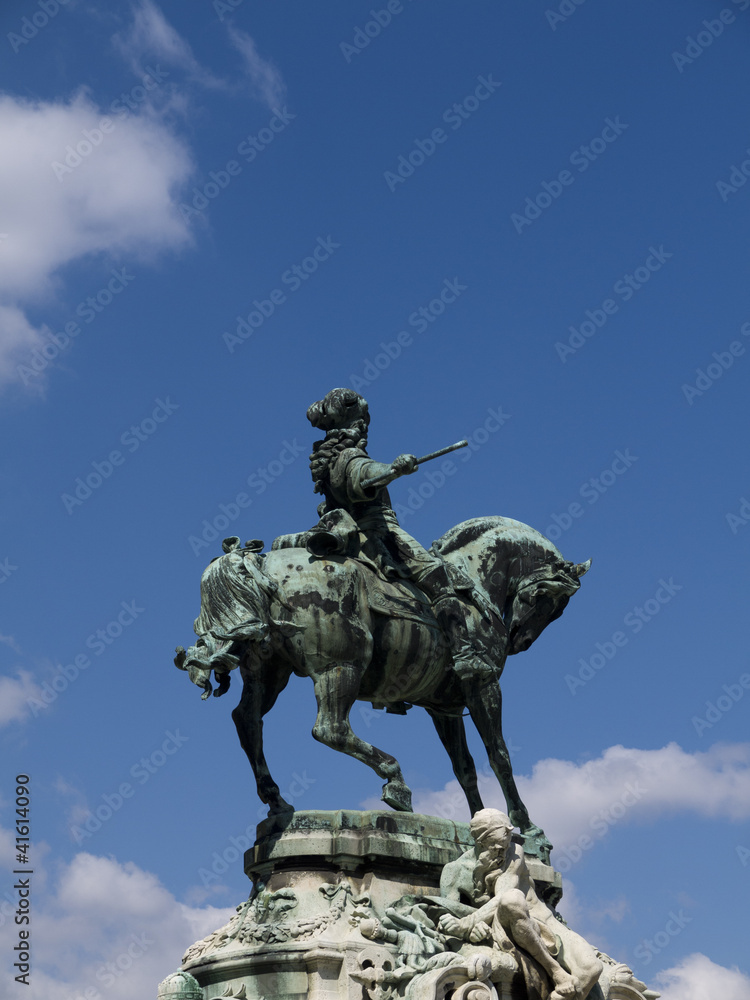 Statue in the Royal Palace in Budapest Hungary