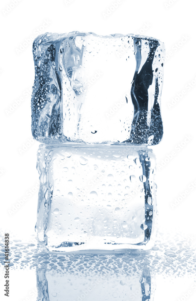 Pair of blue ice cubes Pair of blue ice cubes