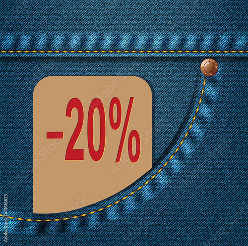 Sample denim. Vector illustration. Vector illustration.