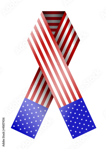 vector 4th of july ribbon isolated on white. eps 10