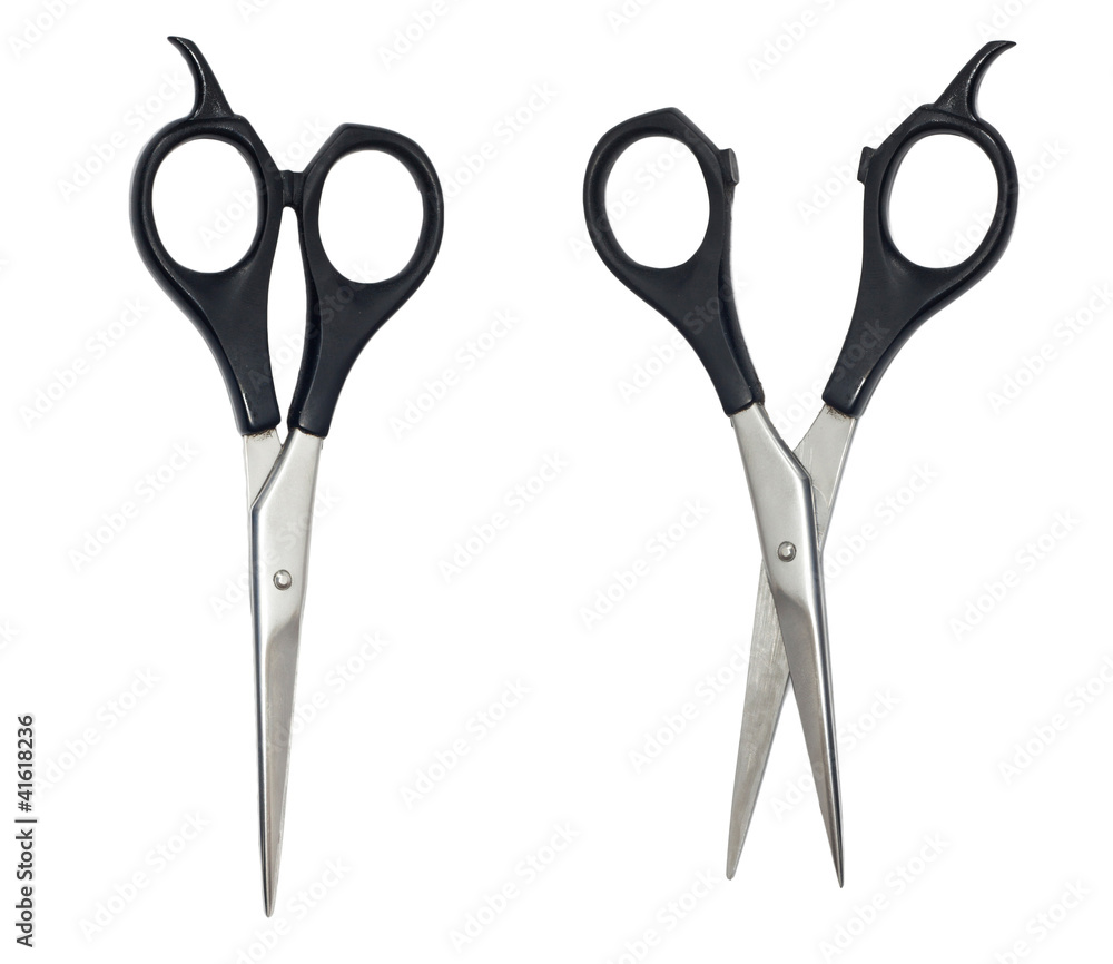 Professional Haircutting Scissors. Studio isolation on white. Professional Haircutting Scissors. Studio isolation on white.
