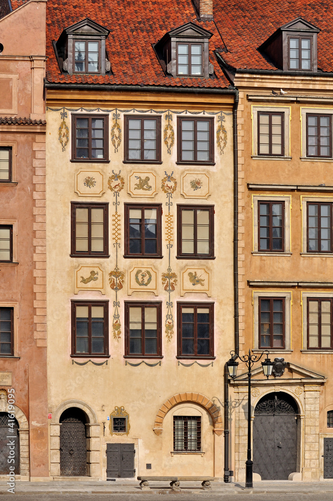Old Town in Warsaw - obrazy, fototapety, plakaty 