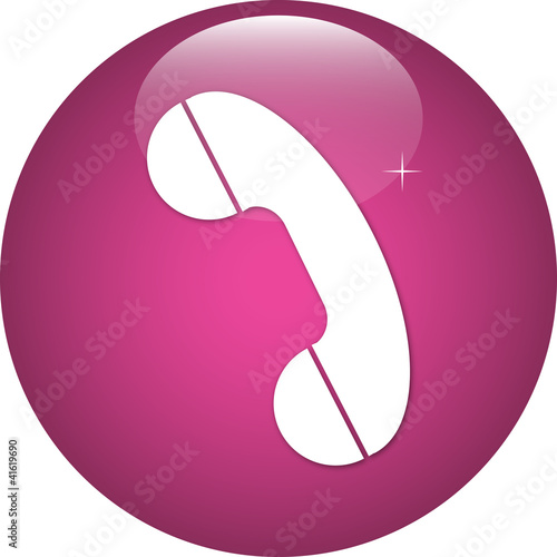 Button with a picture of the handset