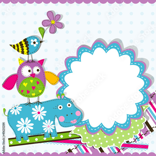 Template greeting card, vector