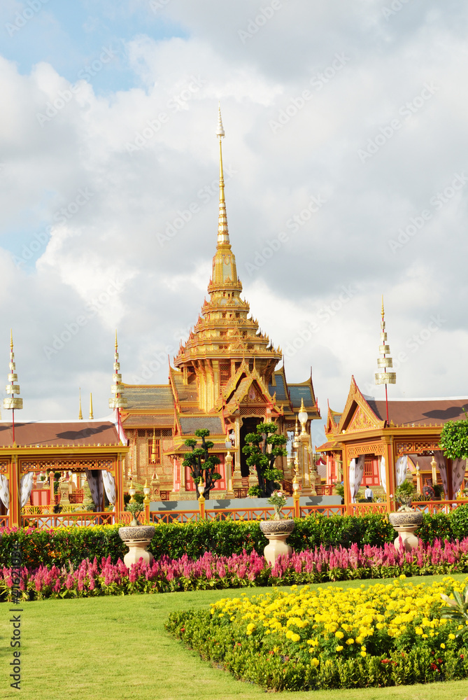 Naklejka premium Thai royal funeral and Temple in bangkok thailand