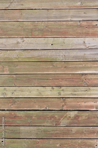 Close up of gray wooden fence panels