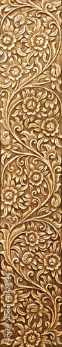flower carved on wood
