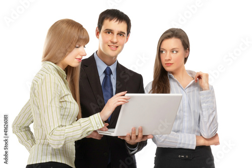 Business people with a laptop