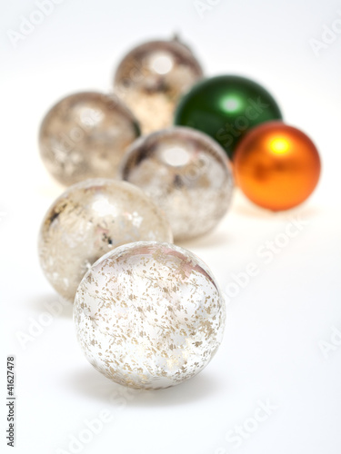 Christmas glass baubles.