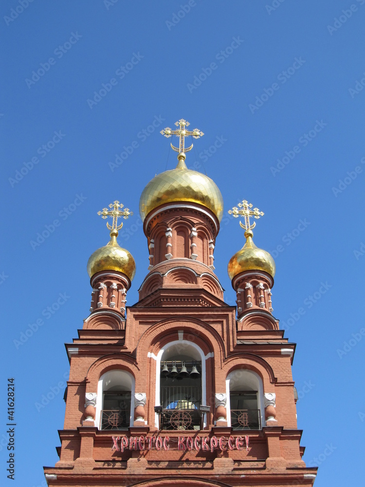 Moscow. Church of All Saints. Cupolas.