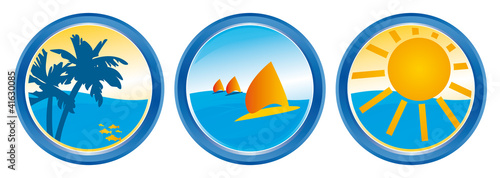 Plamen Surfen Sonne Strand Reiseagentur Logo mit QXP9 Datei