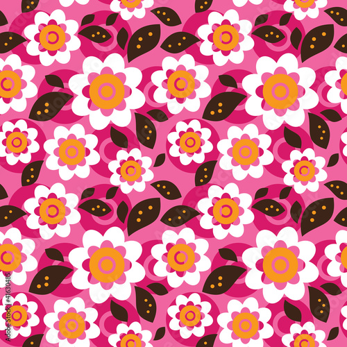 Seamless colourfull flower pattern
