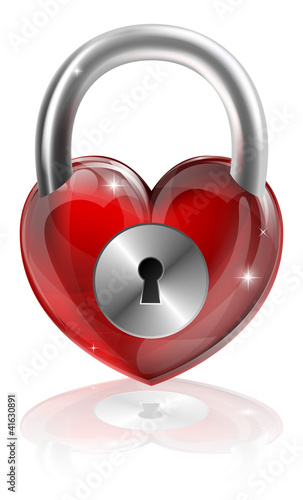 Locked heart concept